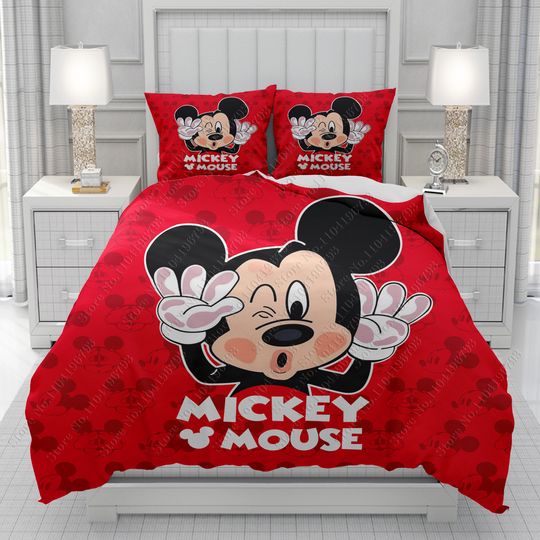 Discover Mickey Mouse classic Duvet Cover men women/Children KID Printing Disney cartoon Bedding Set  Comforter Bed Soft gift