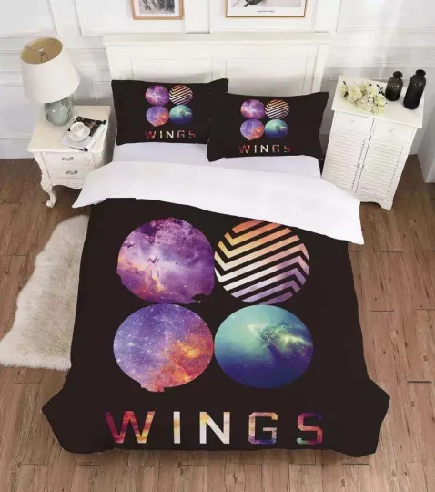 BTS Bangtan Boys Wings Bedding Set for Single to King Bed