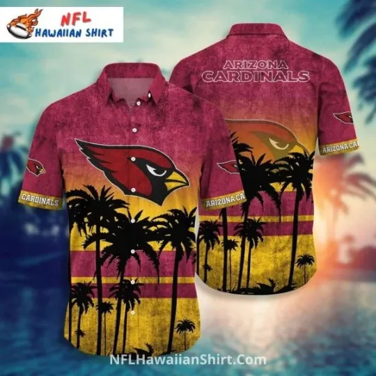 Discover Arizonna Football Sunset Ombre Palm Tree Hawaiian Shirt