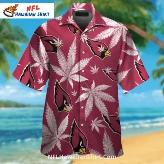 Discover Arizonna Football Leaf Pattern Hawaiian Shirt