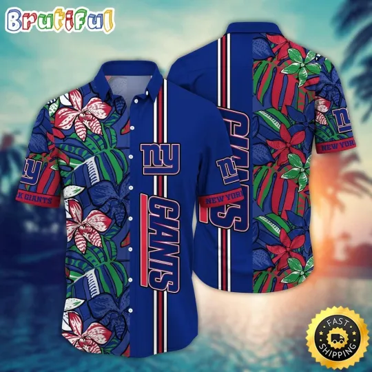 Discover New York Football Hawaiian Shirt Flower Chic Fashion