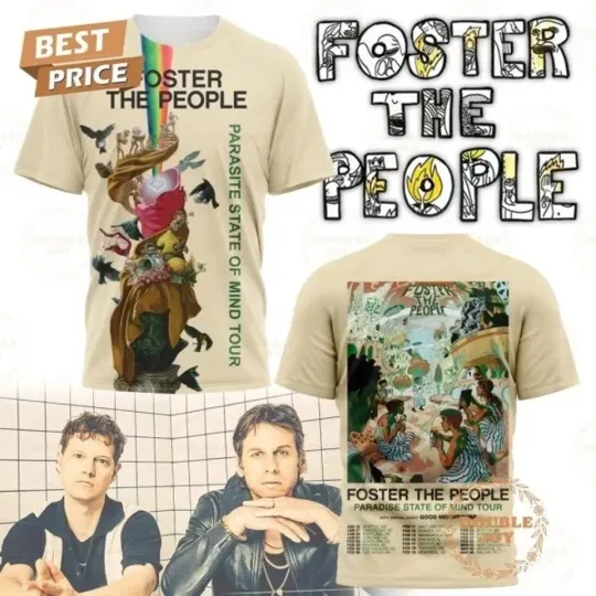 Foster The People Paradise State Of Mind Tour 3D T-Shirt