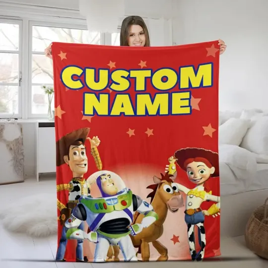 Discover Customize Disney Toy Story Woody Buzz Jessie Bullseye Fleece Blanket