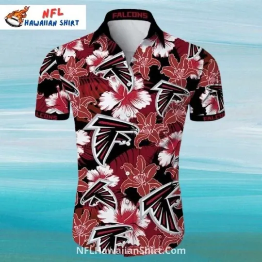 Discover Atlanta Football Bold Floral Hibiscus Hawaiian Shirt