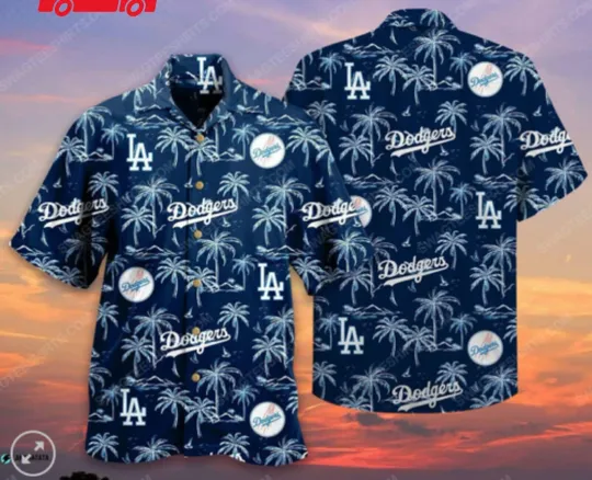 LA dodgers Hawaiian Shirt summer aloha hawaii shirt