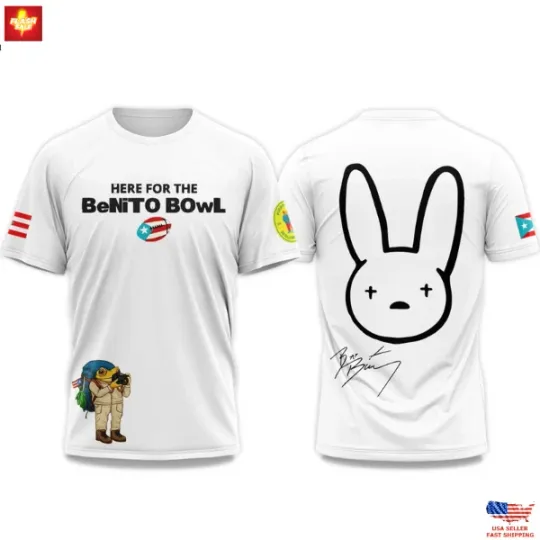 Discover Here For The Benito Bowl 2025 Shirt, Bad Bunny Super Bowl LIX Collab Shirt