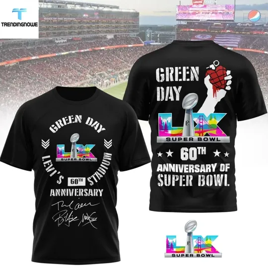 Green Day Super Bowl 60 Opening Ceremony 2026 Concert 3D T-shirt