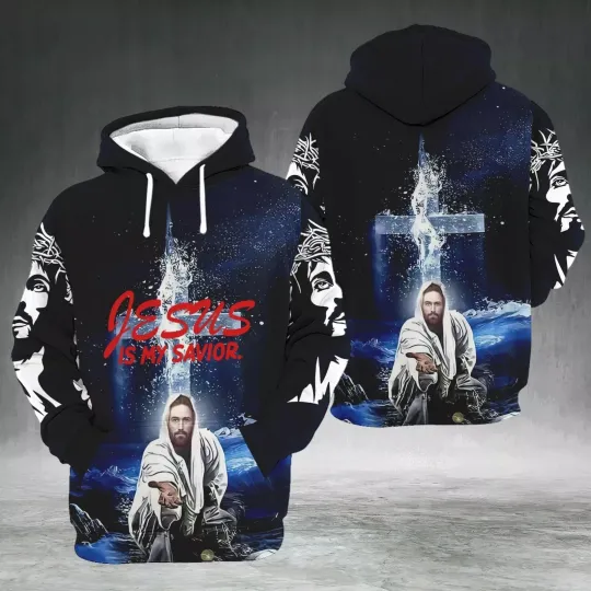 Discover Jesus Is My Saviour Christian Hoodie Sweatshirt Unisex
