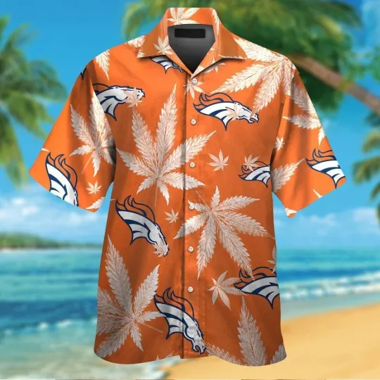 Discover Denver Football Short Sleeve Button Up Tropical Hawaiian Shirt VER09