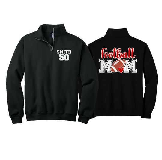 Football Mom Quarter Zip | Custom Football Shirt | Football Tee | Football Sweatshirt | Game Day Shirt