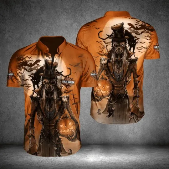 Discover Hawaiian Shirt Haarleyy Davidson Halloween Hawaii Shirt