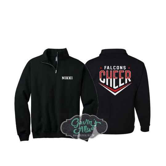 Personalized Glitter Cheer Quarter-Zip | Glitter Cheer Quarter-Zip | Cheer Bling | Cheer Shirts