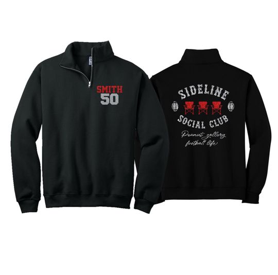 Discover Personalized Glitter Football Mom Quarter-Zip, Peanut Gallery Football Tee, Football Gifts