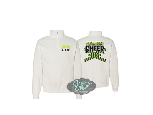 Personalized Glitter Cheer Quarter-Zip | Glitter Cheer Quarter-Zip | Cheer Bling | Cheer Shirts