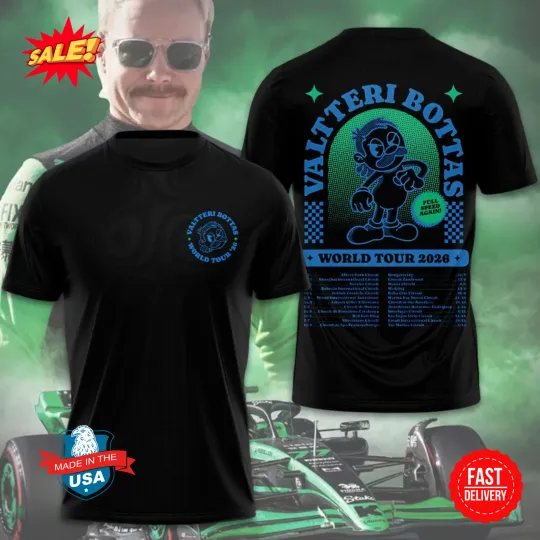 Discover Valtteri Bottas World Tour 2026 T-Shirt