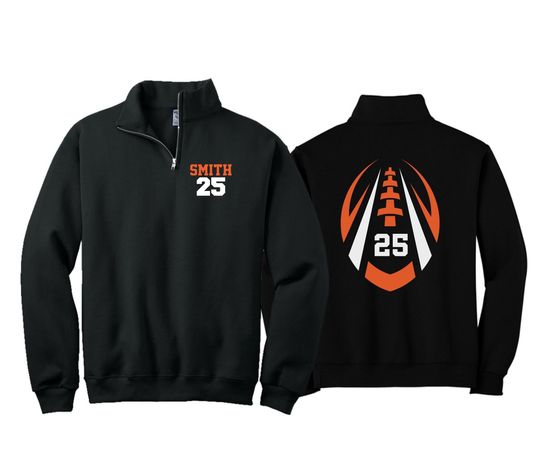 Personalized Football Quarter-Zip | Football Quarter-Zip Sweatshirt