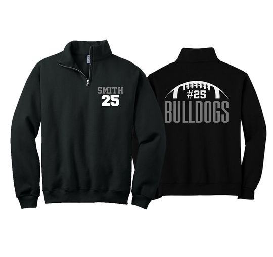 Personalized Football Quarter-Zip | Football Quarter-Zip Sweatshirt | Football Spiritwear