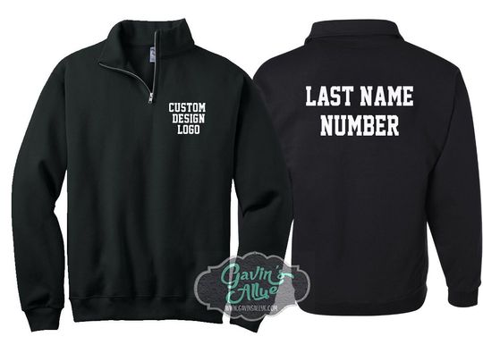 Custom Logo Quarter Zip Sweatshirt: Personalized Team Design