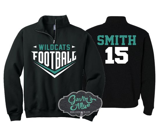 Personalized Football Quarter-Zip Sweatshirt | Football Quarter-Zip | Football Sweatshirt
