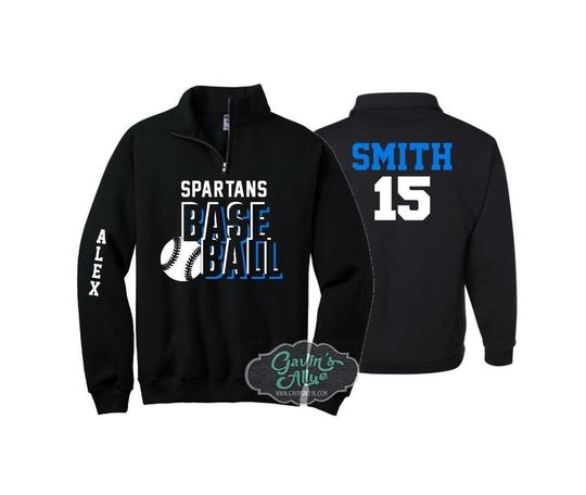 Discover Baseball Quarter-Zip |  Custom Baseball Quarter-Zip | Personalized Baseball Sweatshirt