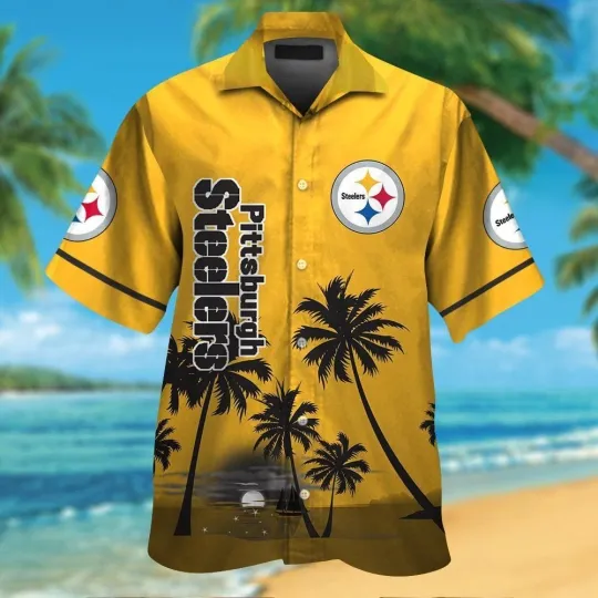 Discover Pittsburg Football Short Sleeve Button Up Tropical Hawaiian Shirt VER02