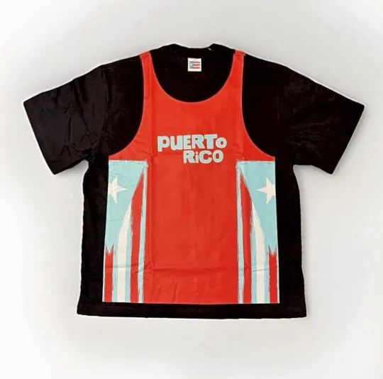 Discover Men's XL - Bad Bunny Residencia en el Choli T-Shirt 'Benito Jersey'  Black Red