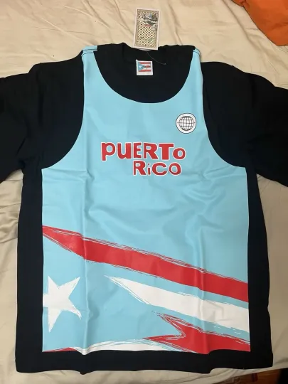 Discover Bad Bunny Merch 'BENITO 94' Black Jersey-Style T-Shirt Size L Brand New