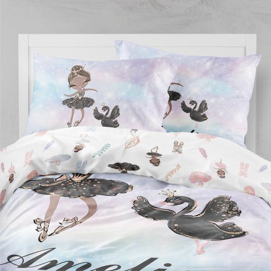 Discover Organic Cotton Ballerina Bedding Set: Girls Duvet Cover