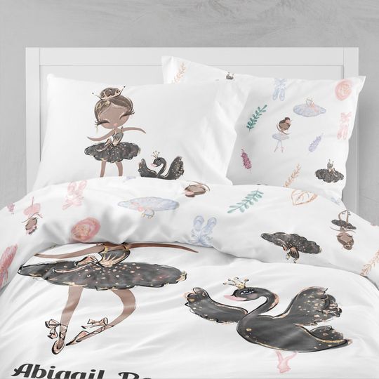 Discover Organic Cotton Ballerina Bedding Set: Girls Duvet Cover