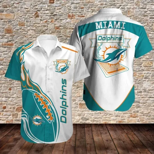 Discover Miami football Fire Balls Logo Hawaiian Shirt Best Gift For Fans