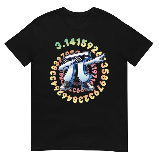 Discover Funny Dabbing Pi Symbol Kids Boys Youth Math Teacher Pi Day T-Shirt