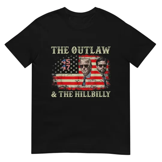 Discover Trump 2024 Flag Outlaw Hillbilly J.D.Vance 2024 Donald Trump T-Shirt