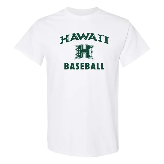 Discover Hawaii Manoa Arch Logo Baseball T-Shirt White