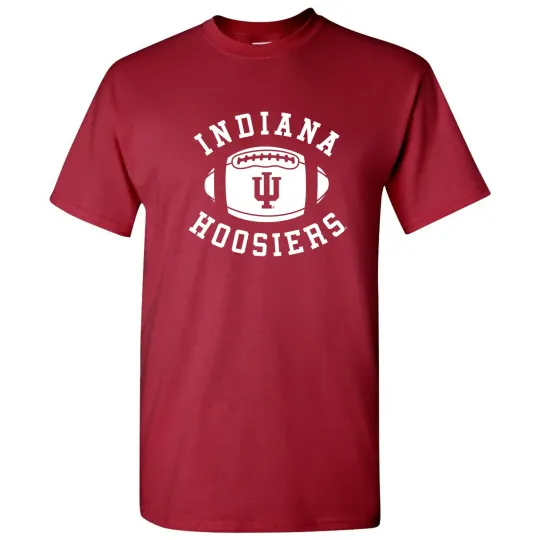 Discover Indiana Hoosiers Football Block Short Sleeve T-Shirt
