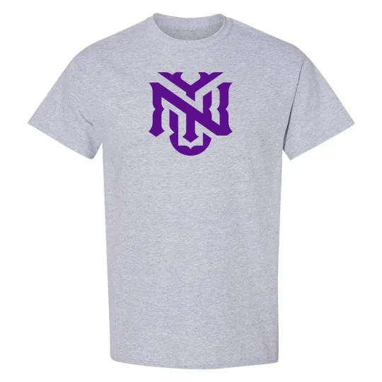 Discover New York University Violets Logo T-Shirt - Sport Grey