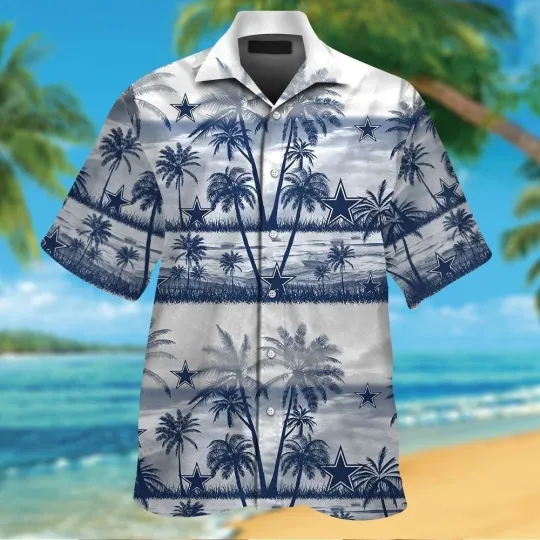 Discover Dallas Football Short Sleeve Button Up Tropical Hawaiian Shirt VER025