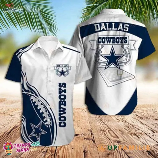 Discover Dallas football Fire Balls Logo Hawaiian Shirt Best Gift For Fans