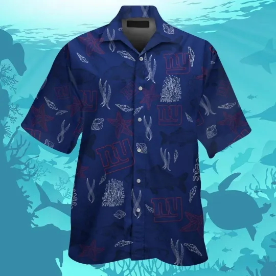 Discover New York Football Short Sleeve Button Up Tropical Hawaiian Shirt VER031