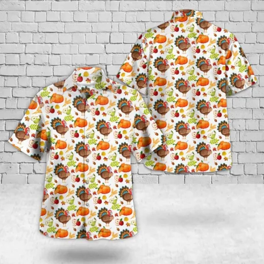 Discover Thanksgiving Turkey Hawaiian Shirt