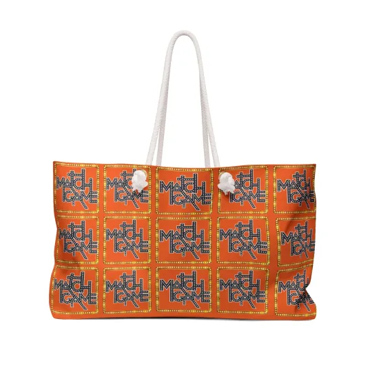 Discover Orange Weekender Bag, Retro Match Game Pattern Travel Bag