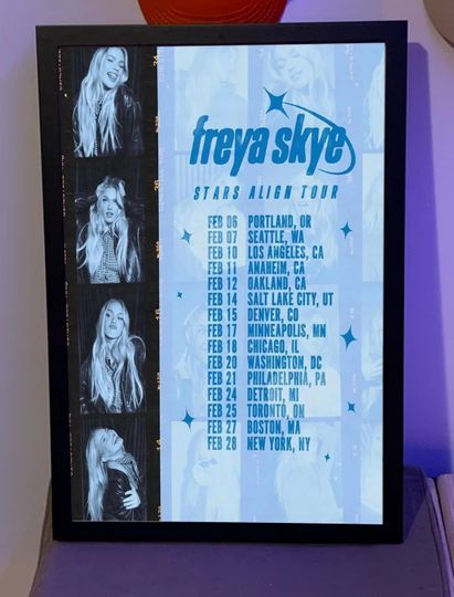 Discover Freya Skye Music Tour 2026 Poster Freya Skye Stars Align Tour February 2026 Concert Dates Poster