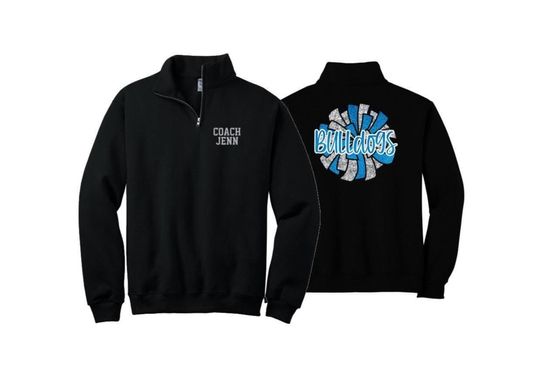 Glitter Cheer Quarter-Zip Pullover Sweatshirt