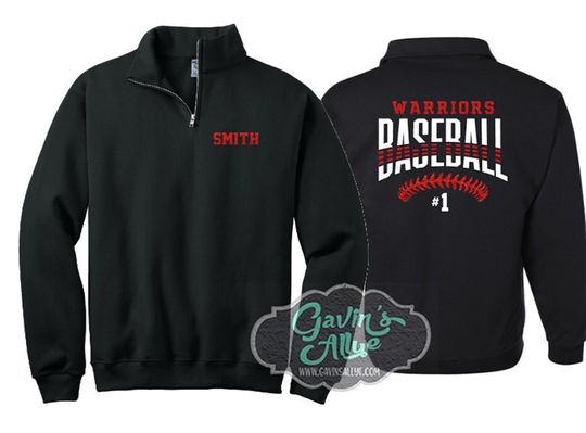Glitter Baseball Quarter-Zip Sweatshirt