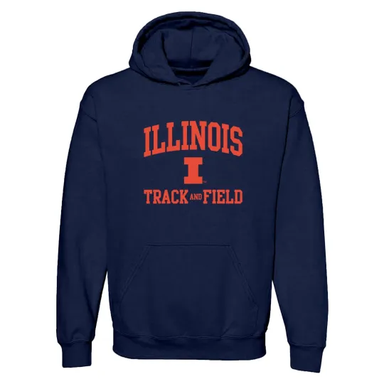 Discover Illinois Arch Logo Track & Field Hoodie - Navy