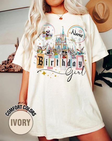 Discover Personalized Disney Birthday Shirt, Disney Birthday Girl, Disney Birthday Squad, Disney Birthday Trip Shirt, Mickey Birthday, Minnie Bday