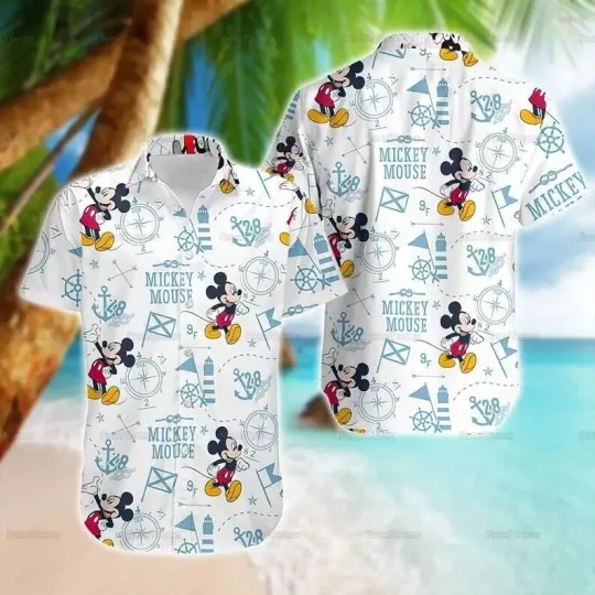 Discover Cute Mickey Mouse Let's Cruise Castaway Cay Summer Trip 2025 Hawaiian Shirt