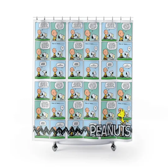 Discover Peanuts 75th Anniversary Inspired Shower Curtains