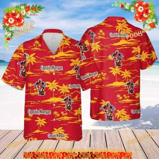Discover Captain Morgan Hawaiian Shirt, Gift For Beach Trip, Captain Morgan Shirt