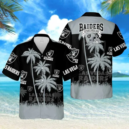 Discover Las Vegas Football Raiderss Team Hawaiian Shirt Short Sleeve Adult