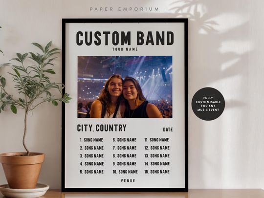 Discover Custom Concert Set List Print: Personalized Music Gift